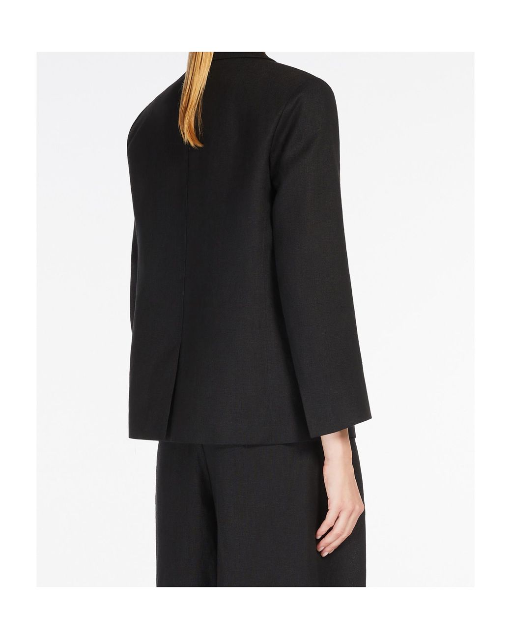 Max Mara Black 'S Arrigo Single-Breasted Long-Sleeved Jacket