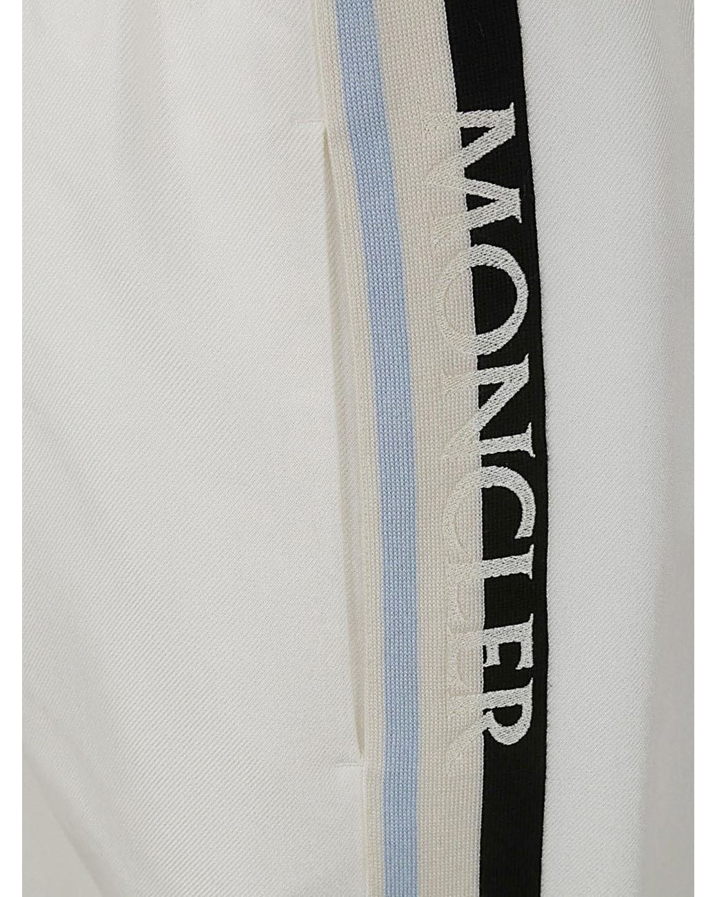 Moncler Gray Logo Patch Drawstring Sweatpants