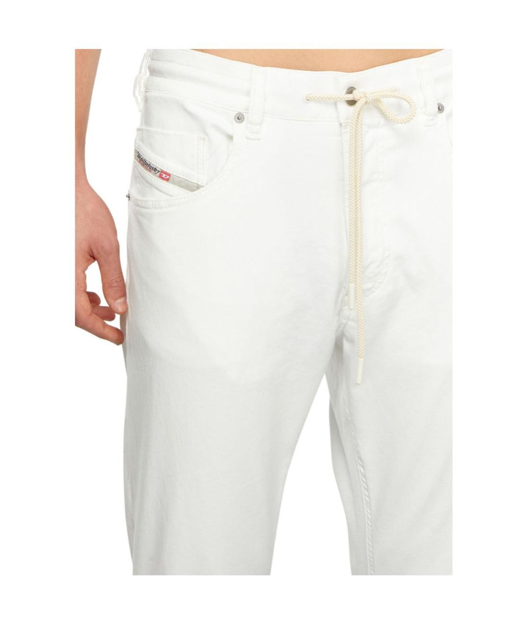 DIESEL White 2030 D-Krooley Tapered-Leg Jeans for men