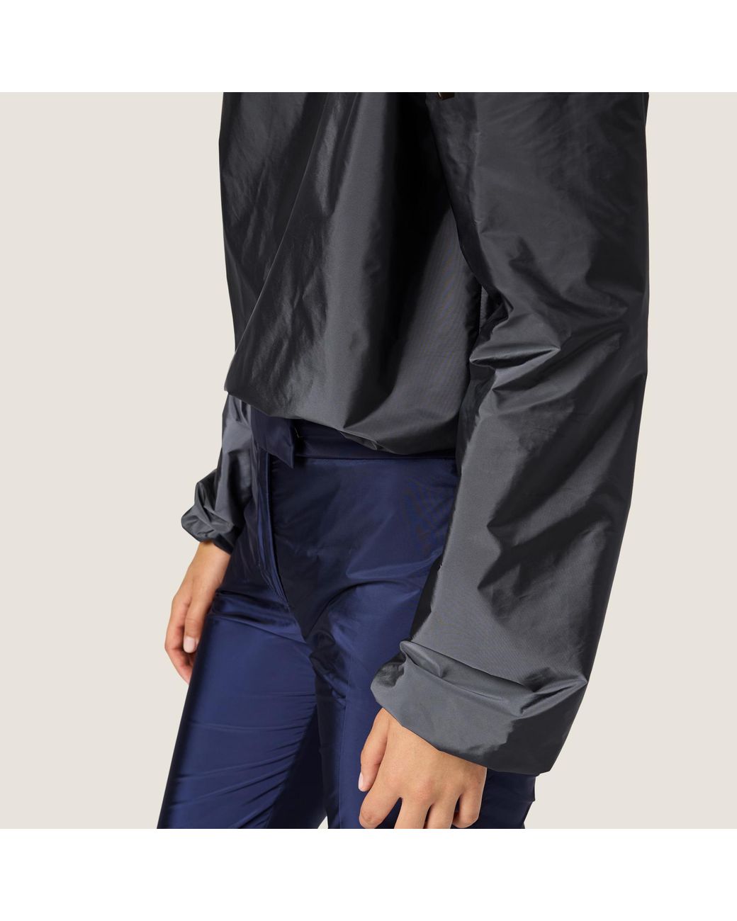 Miu Miu Gray Logo-Patch Long-Sleeve Top