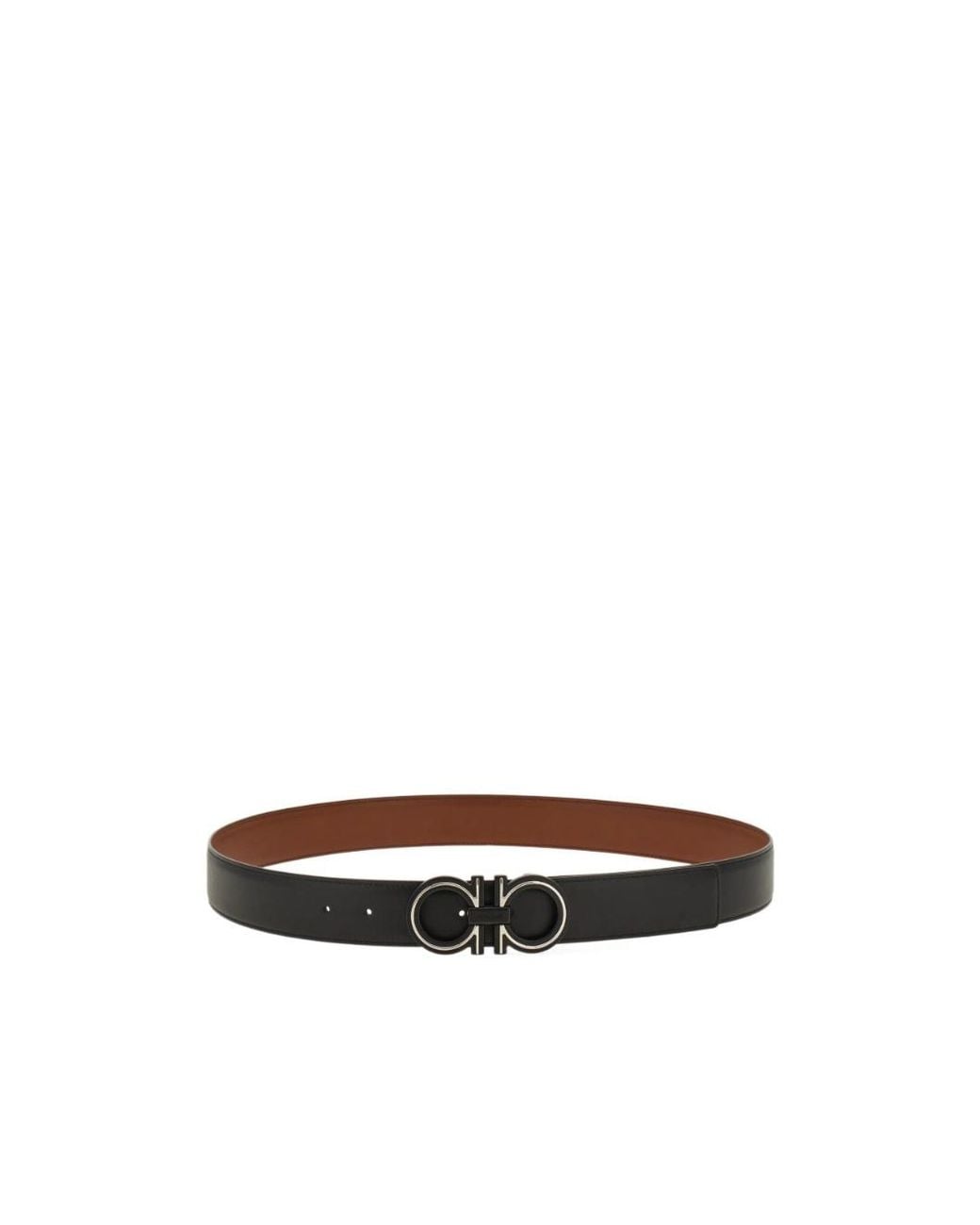 Ferragamo White Reversible And Adjustable Gancini Belt for men