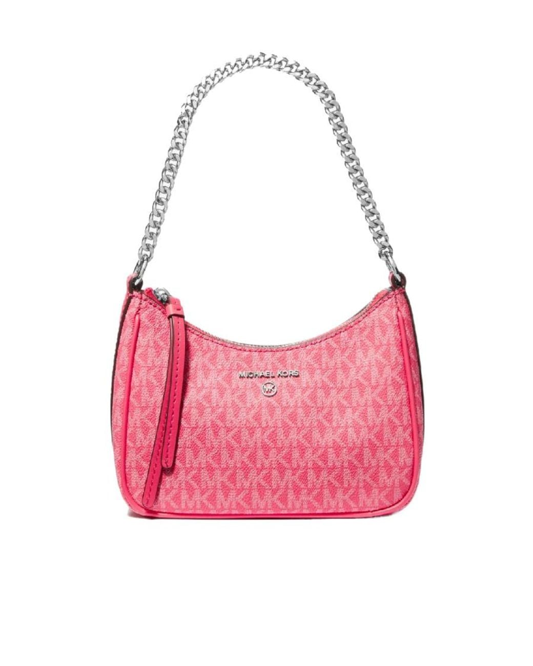 Michael Kors Pink Jet Set Monogram-Pattern Shoulder Bag