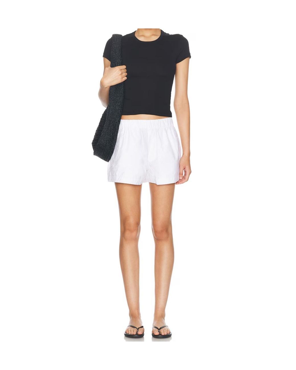 Wardrobe NYC White Drawstring Shorts