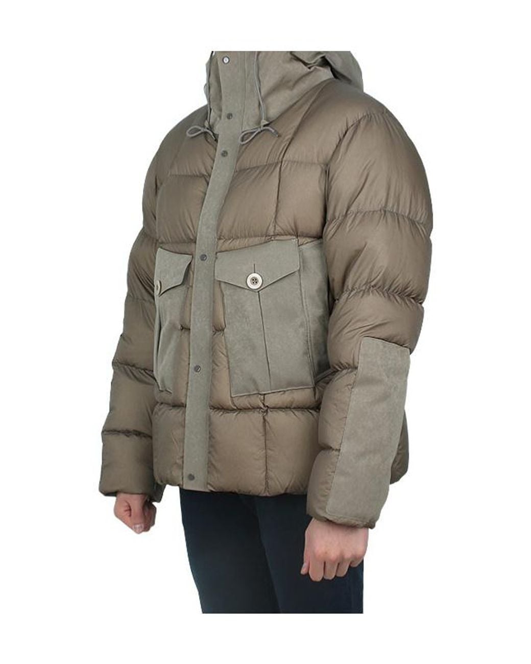 C P Company Gray Long-Sleeved Down Jacket for men