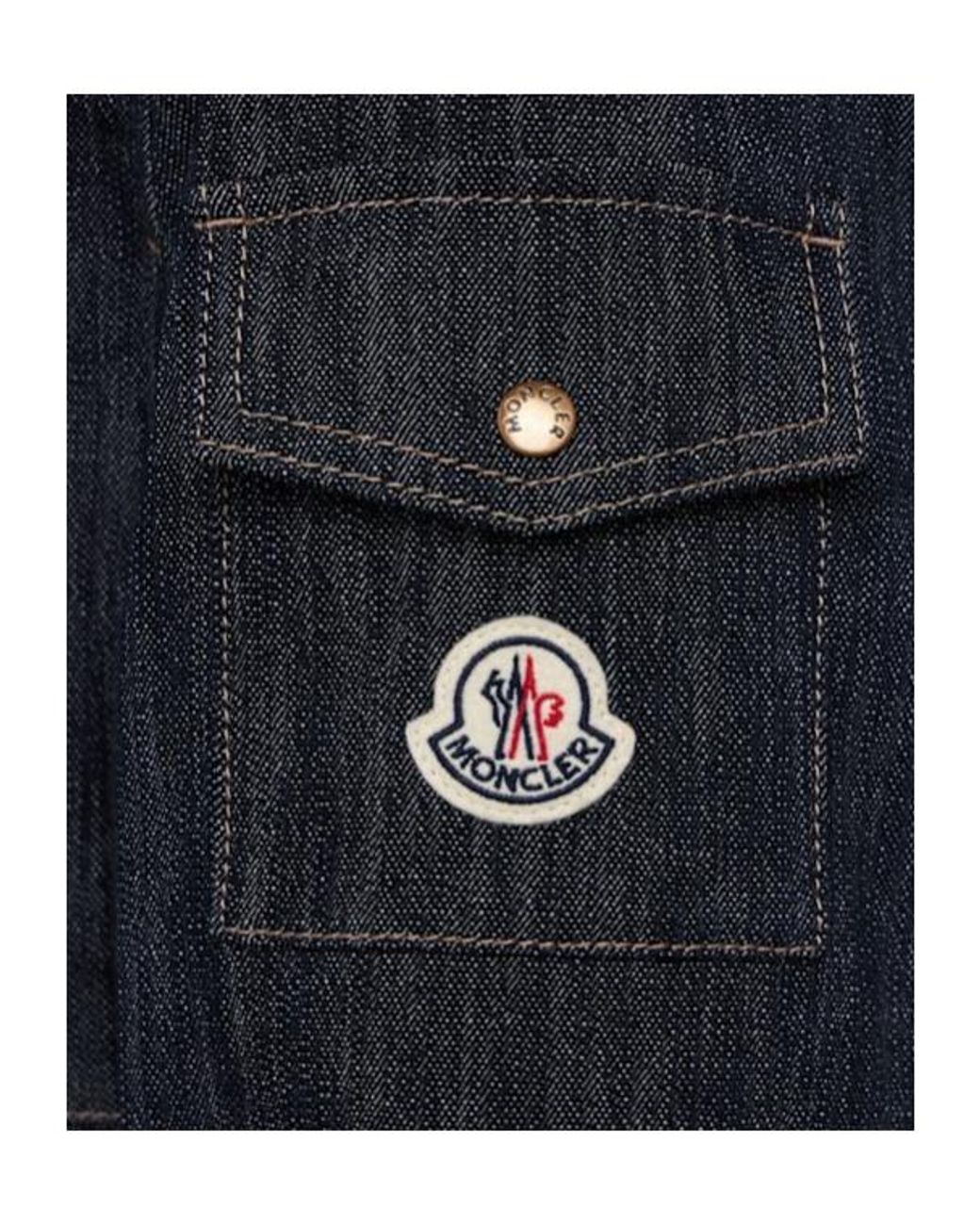 Moncler Blue Diervilla Cotton Blend Denim Jacket