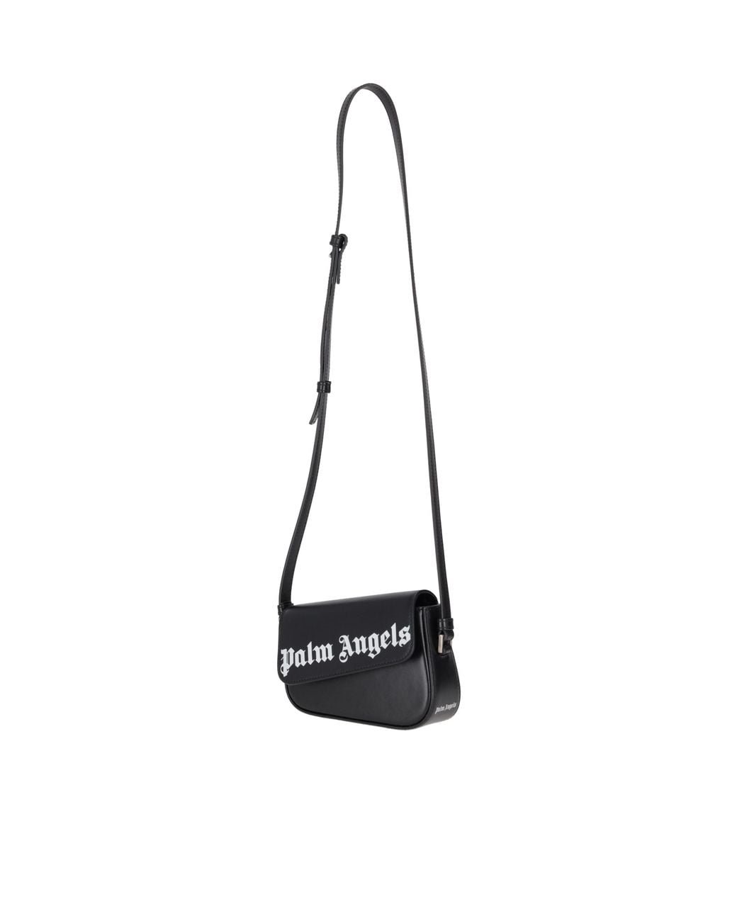 Palm Angels White Logo Printed Crossbody Bag