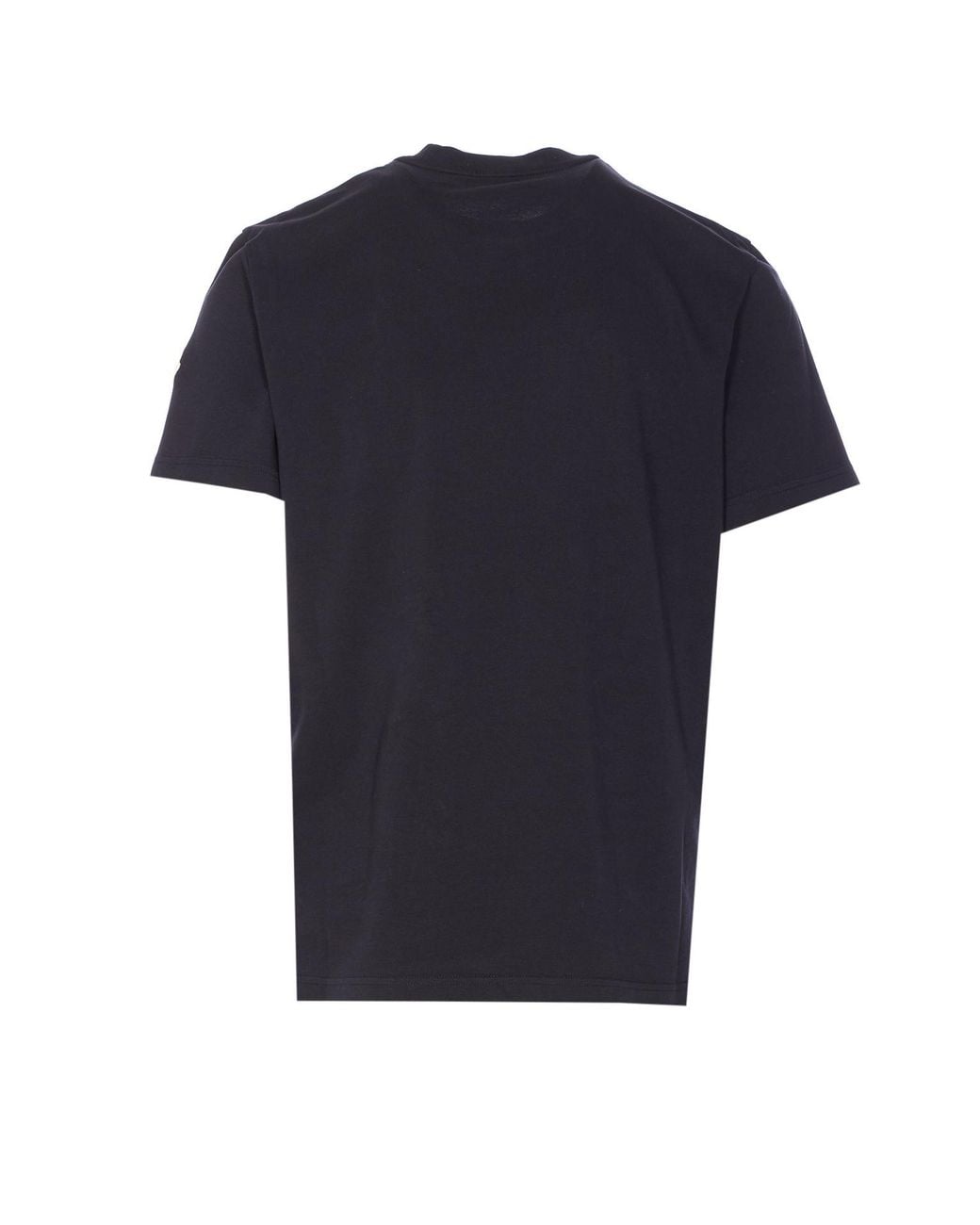 Moncler Blue Logo Printed Crewneck T-Shirt for men