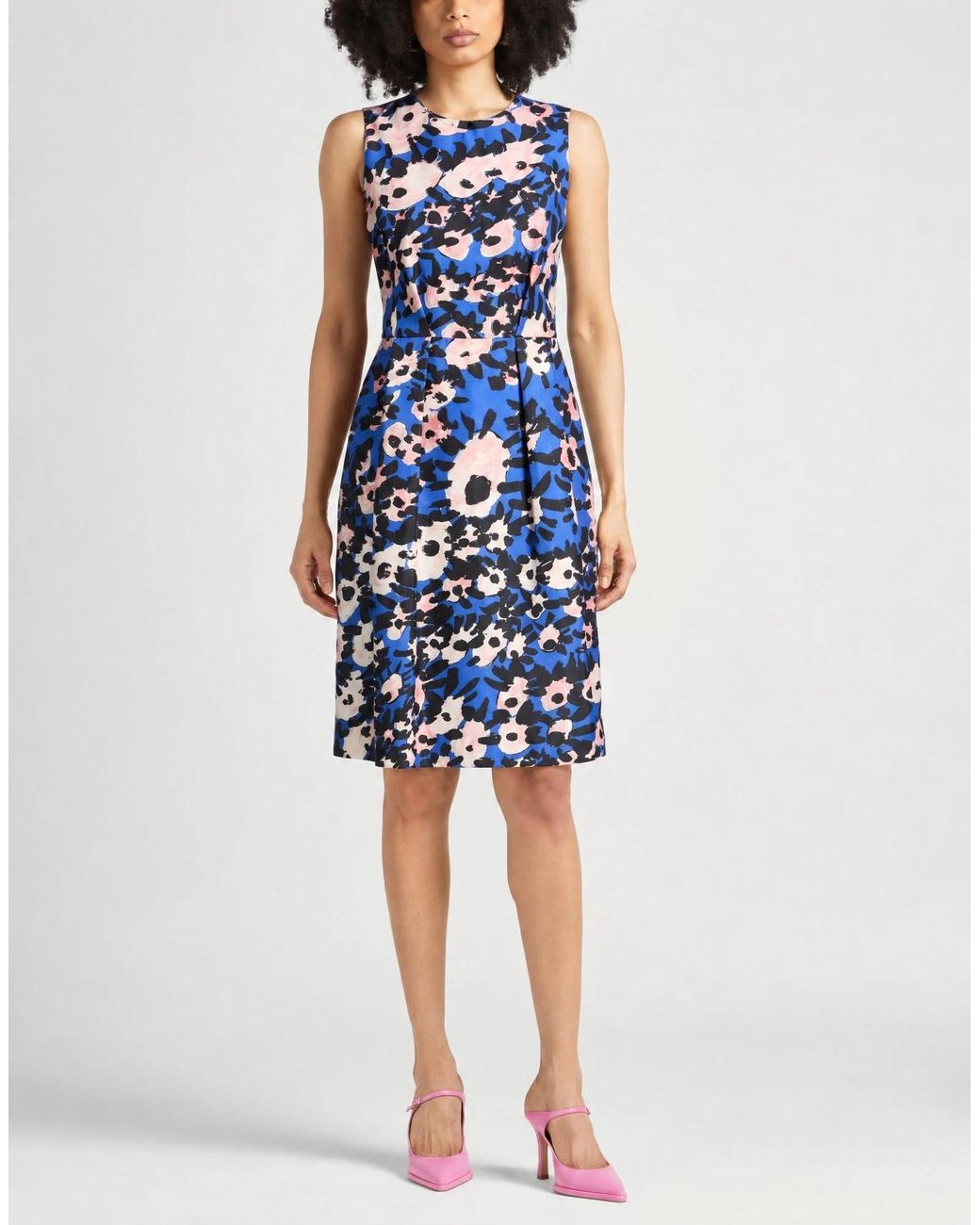 Marni Blue Midi Dress Cotton, Silk