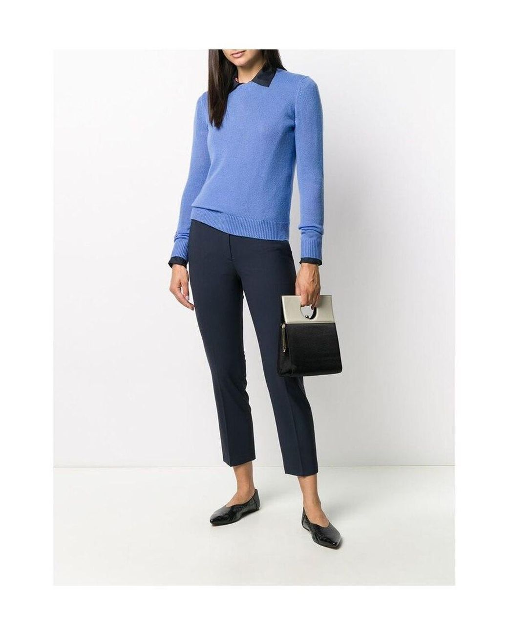 Theory Black Treeca Cropped Pants