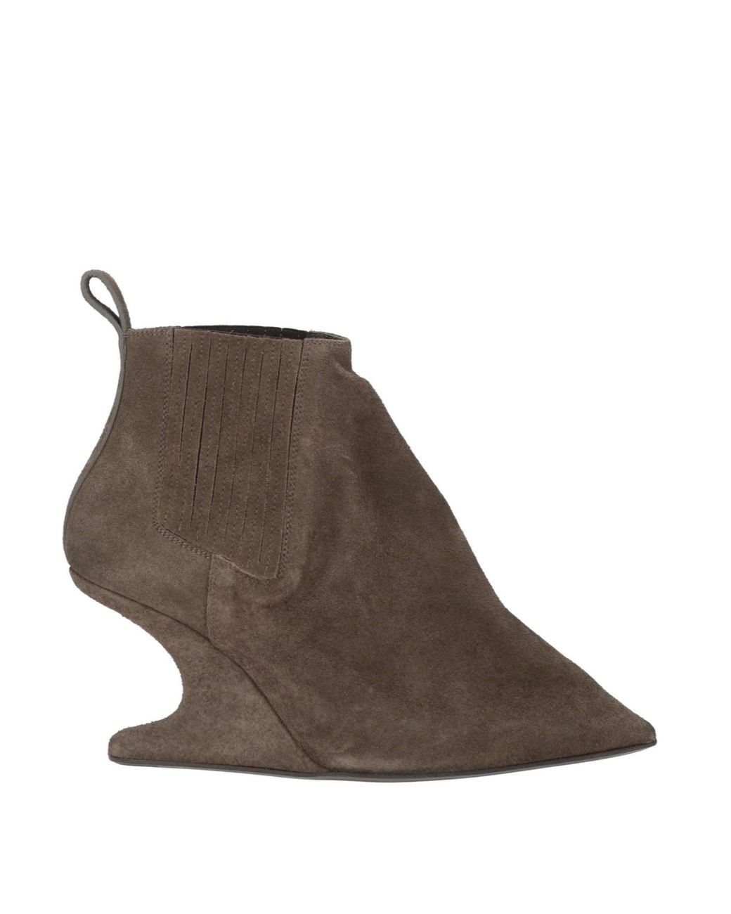 Rick Owens Suede Chelsea Boots in Brown | Lyst