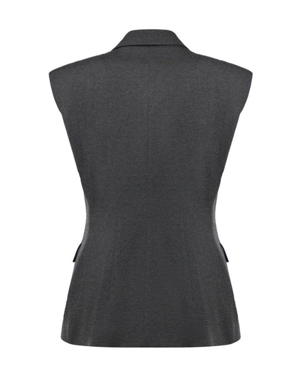 Pinko Black Sleeveless Single-Breasted Blazer
