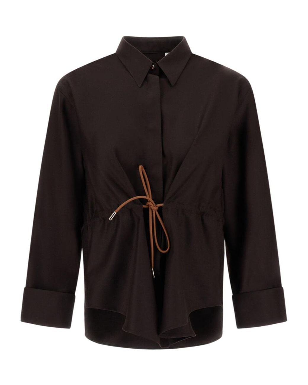 Herno Black Wool And Silk Shirt