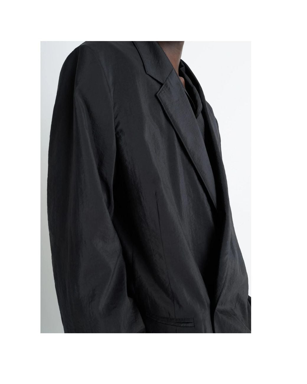 Lemaire Black Single-Breasted Blazer for men