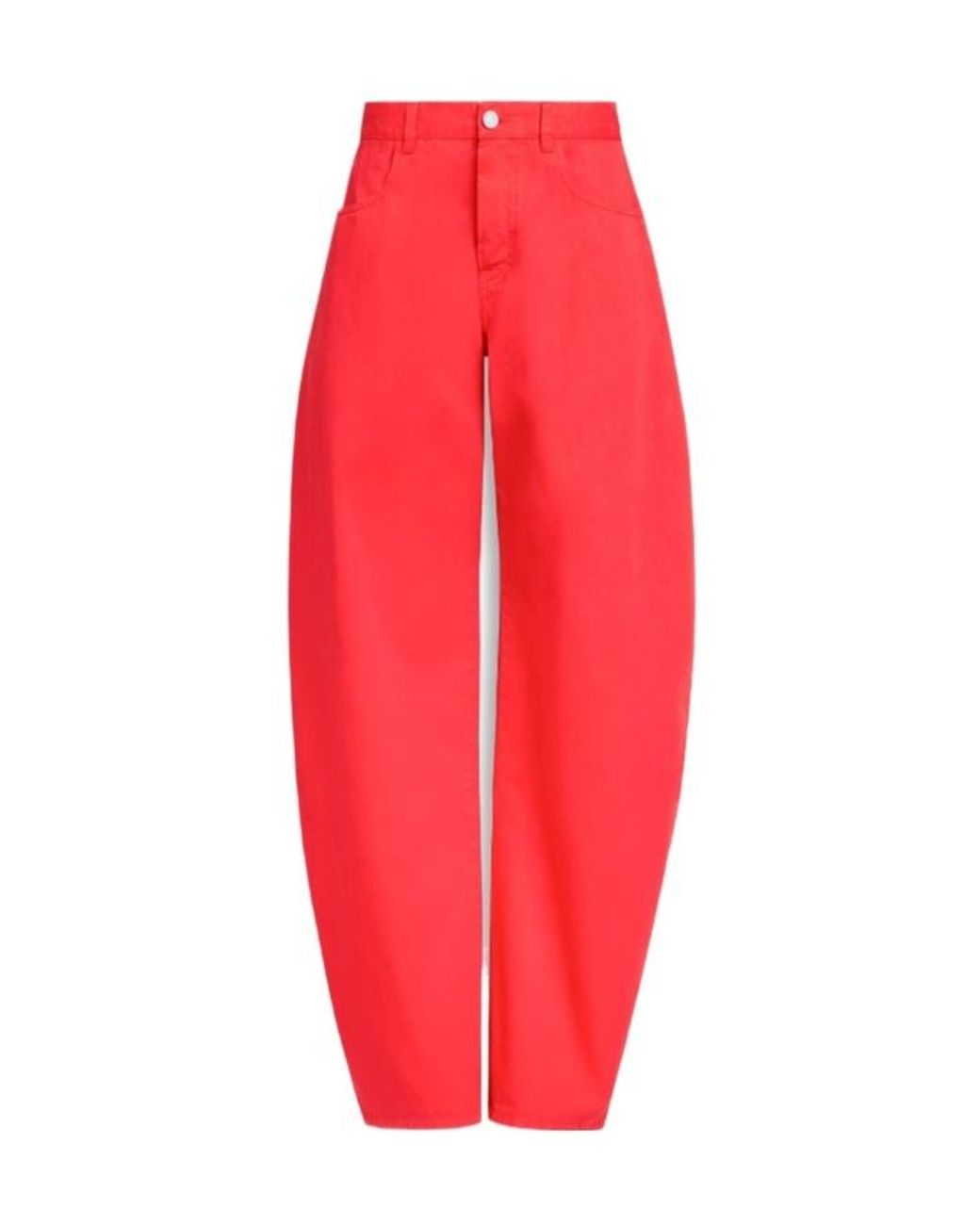 Alaïa Red Alaïa High-Rise Wide-Leg Pants