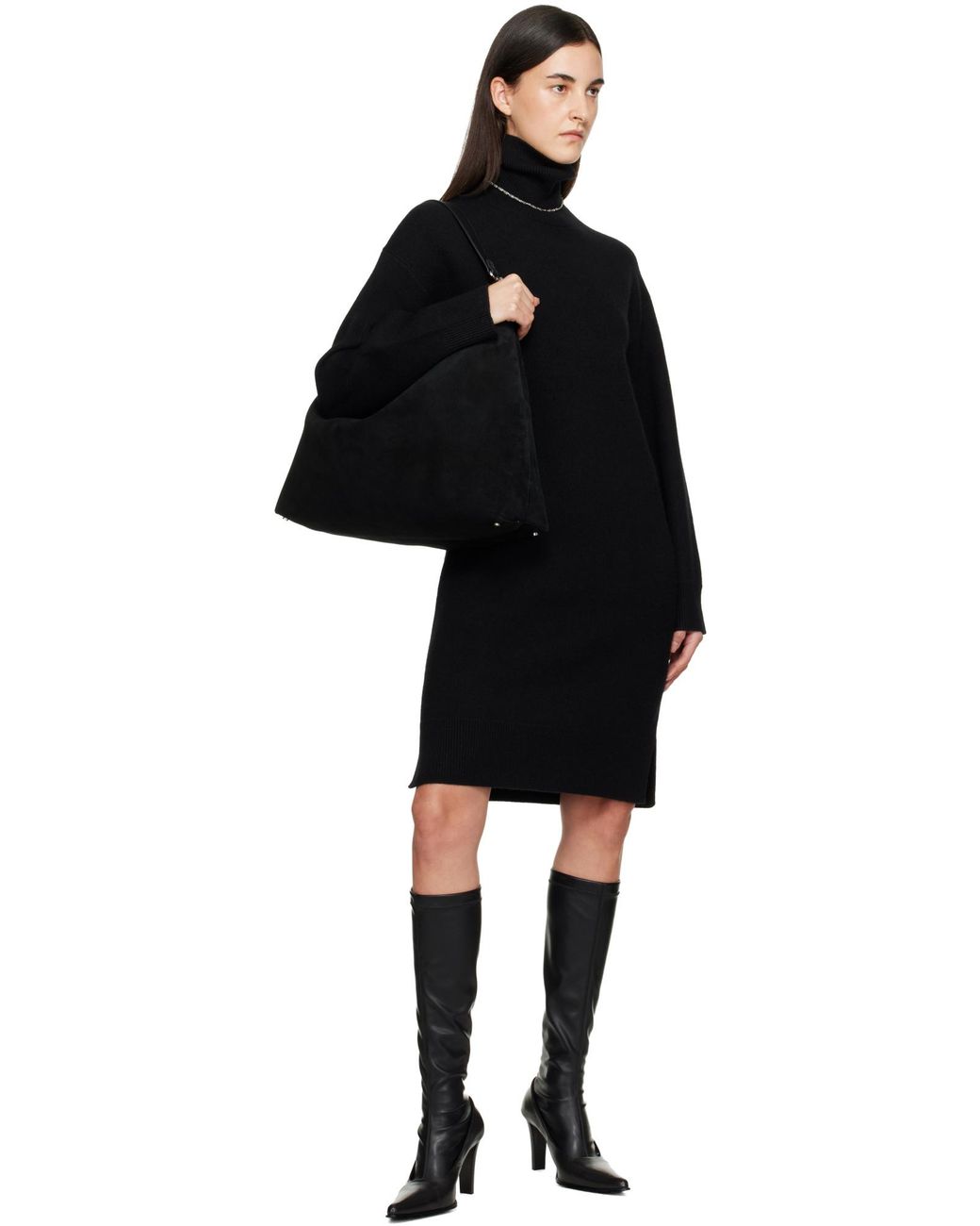 Totême Black Zipper Shoulder Bag