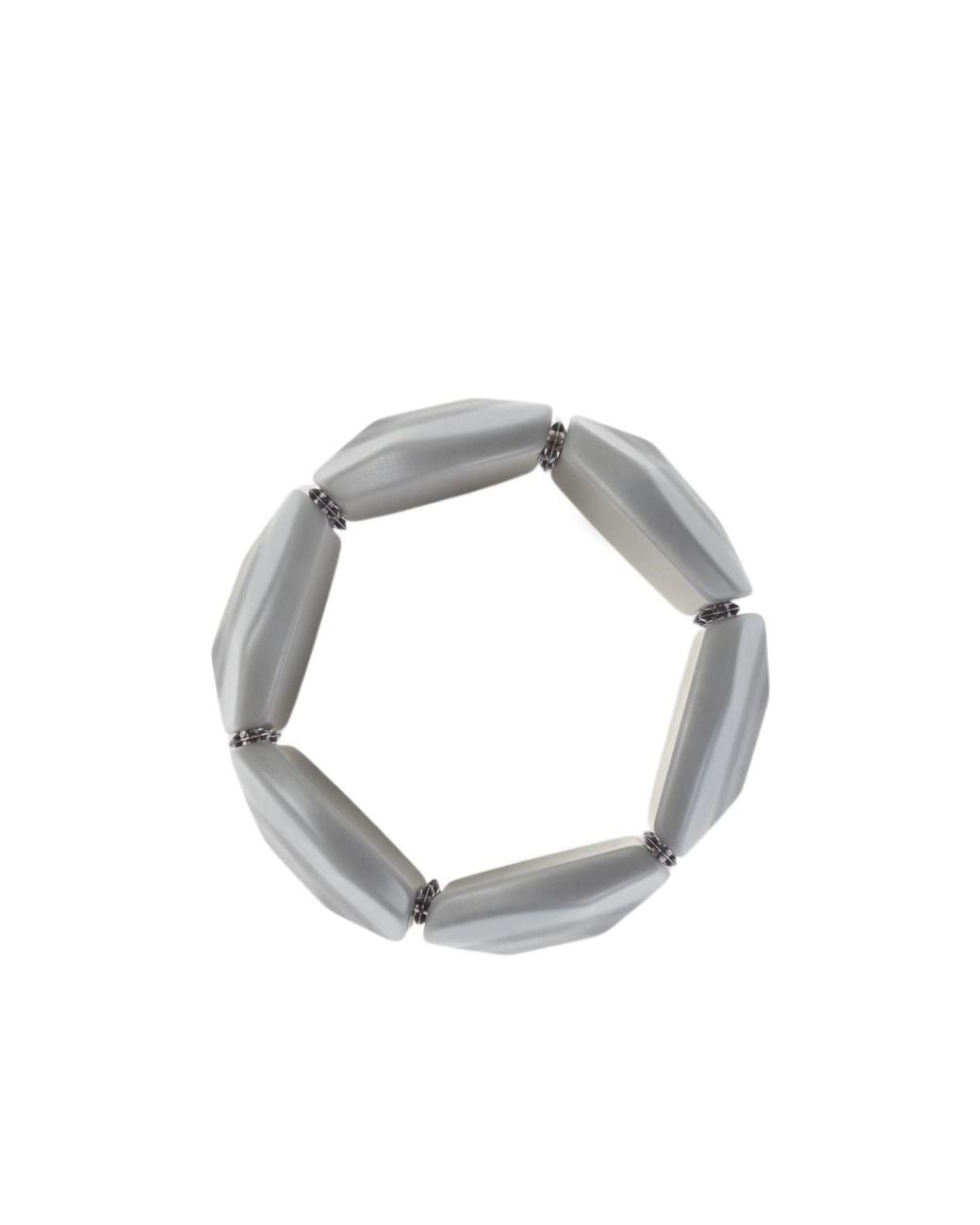 Giorgio Armani Gray Faceted Stretch Bracelet