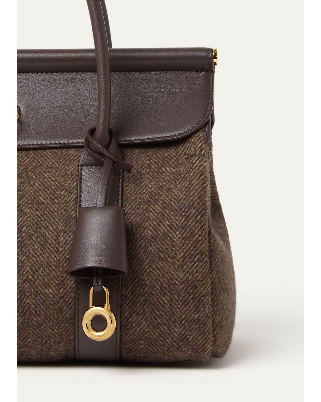 Loro Piana Brown Loom L25 Handbag