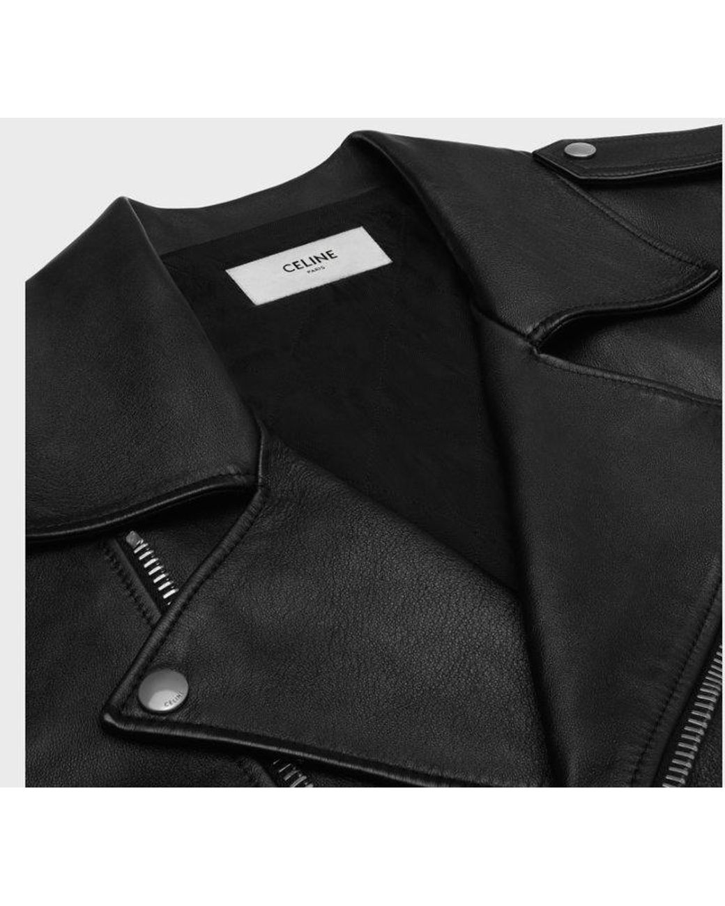 Céline Black Loose Biker Jacket