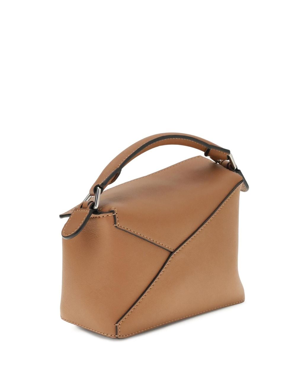 Loewe Brown Mini Puzzle Edge Top Handle Bag