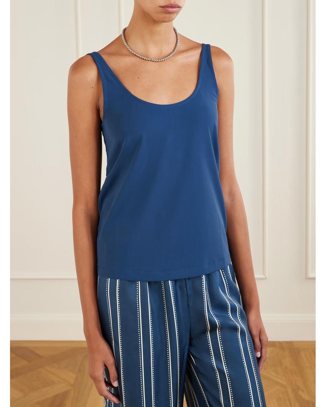 Eres Blue Anaë Scoop-Neck Tank Top