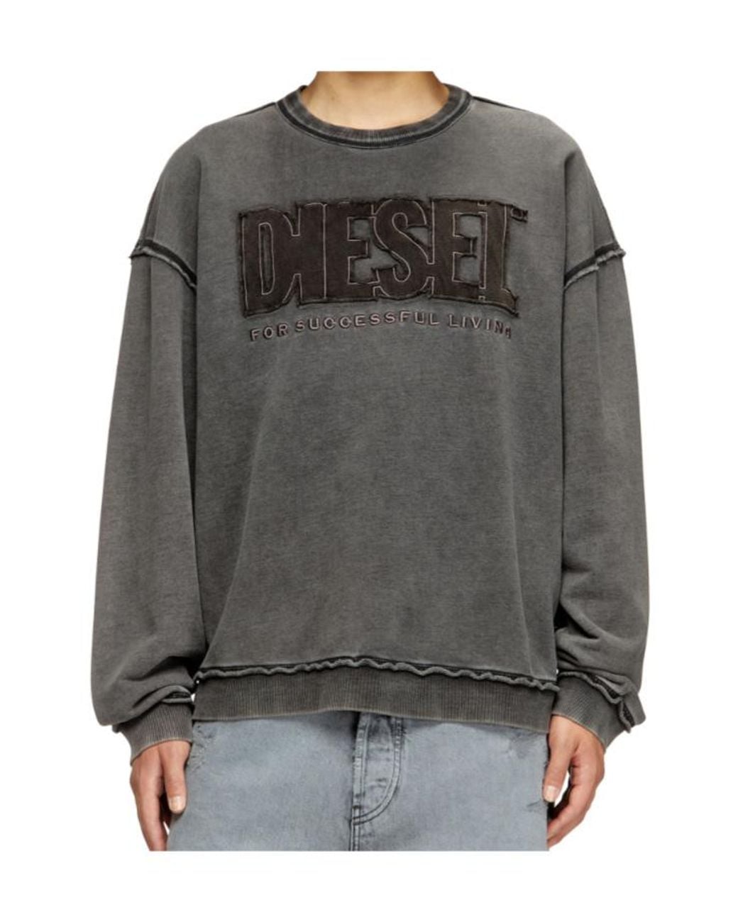 DIESEL Gray S-Boxt-Raw-V1 Sweatshirt for men