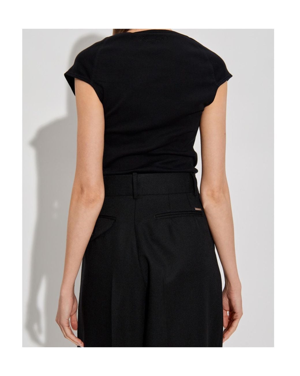 DSquared² Black ウィングスリーブ クロップドトップ