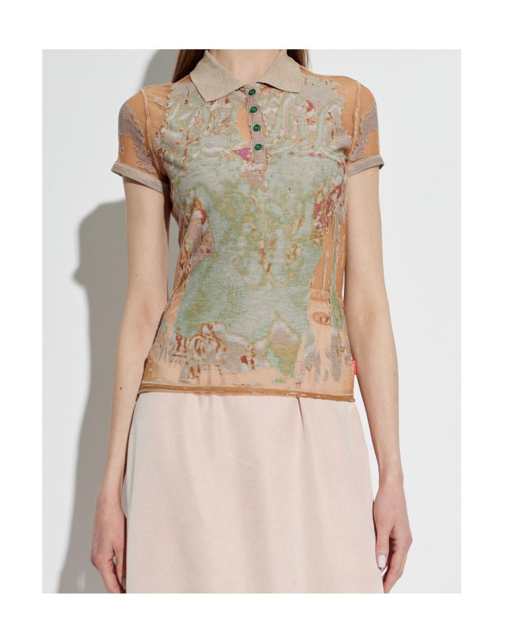 DIESEL Multicolor T Devlo Printed Polo Top