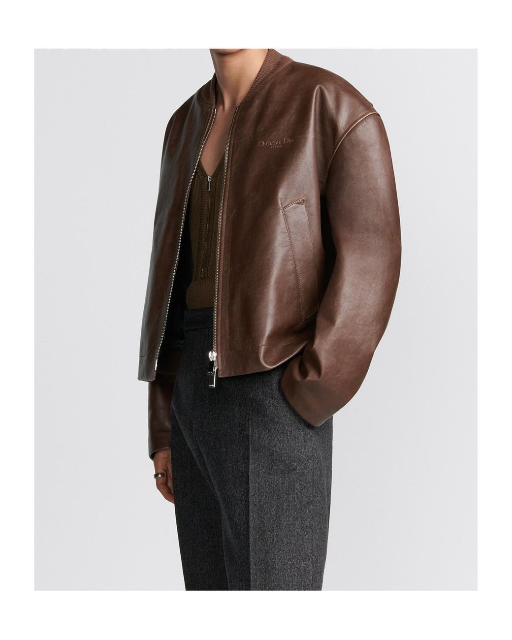 Christian Dior ブラウンジャケット サイズ7 Christian Dior クリスチャンディオール ブルゾン ブラウン サイズ:L