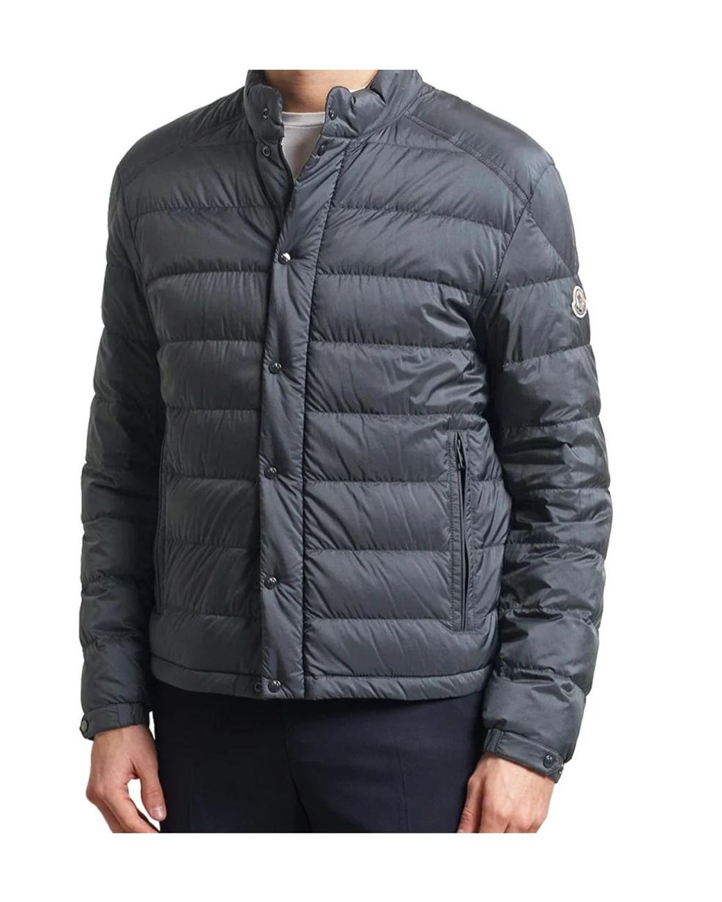 Moncler Gray Selves Short Padded Jacket for men