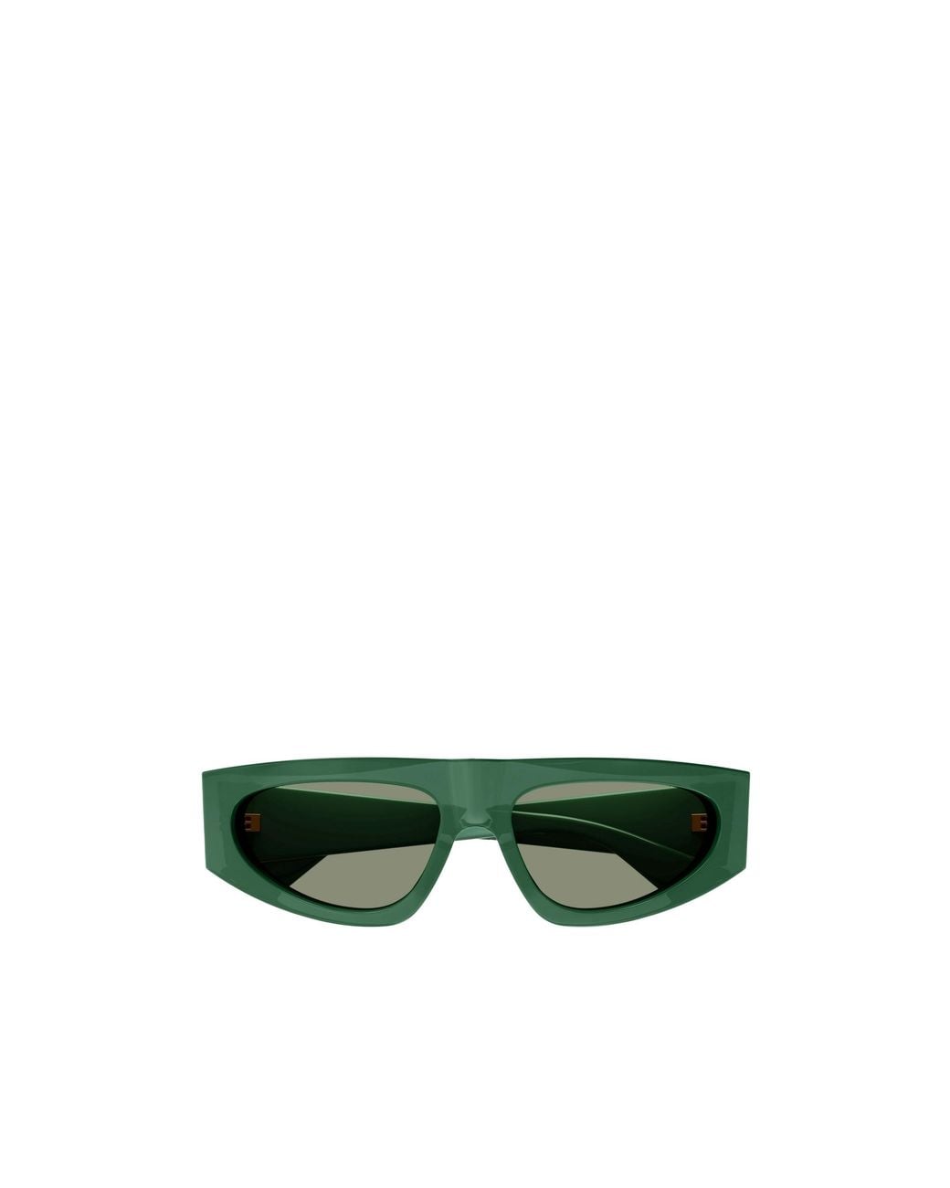 Bottega Veneta Green Eyewear Geometric Frame Sunglasses