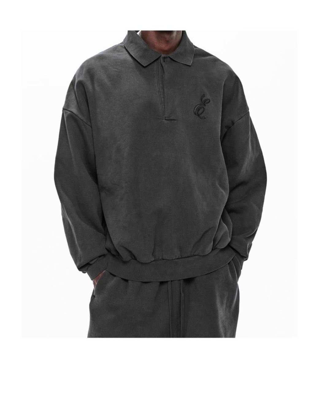 Fear Of God Black Fge Script Polo Sn62 for men