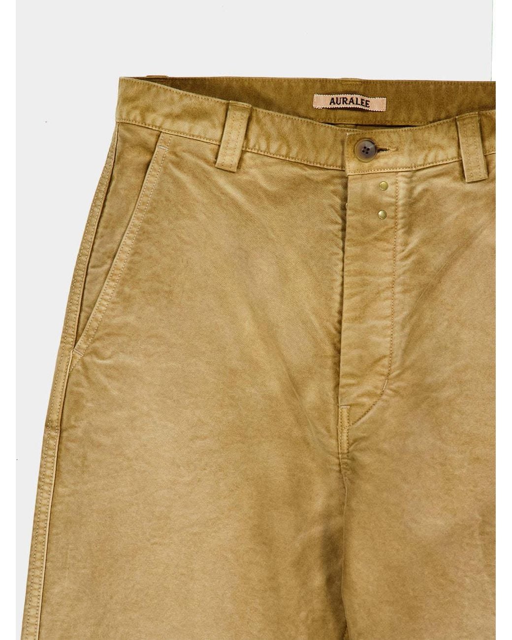 Auralee Natural Casual Trousers With Belt Loops