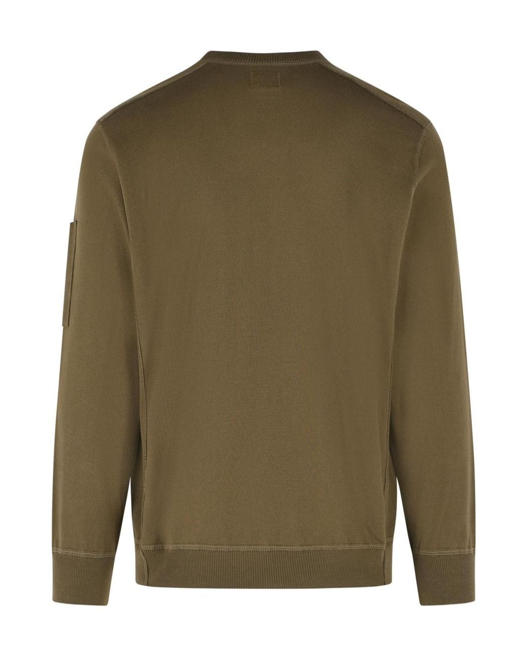 C P Company Green Lens Detailed Knitted Jumper for men