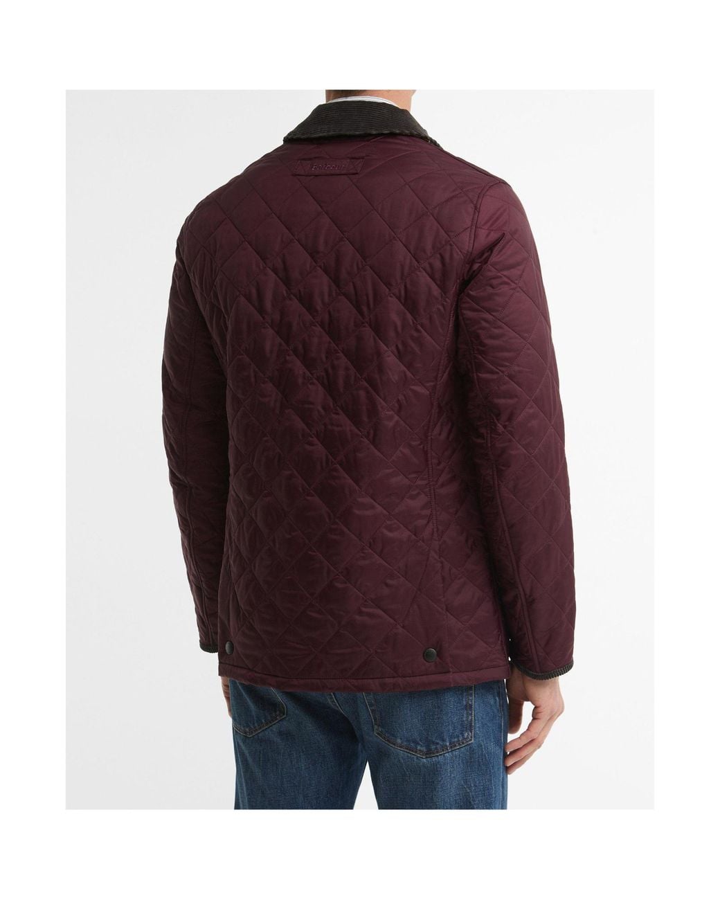 Barbour Purple Diamond Quilted Collared Jacket for men