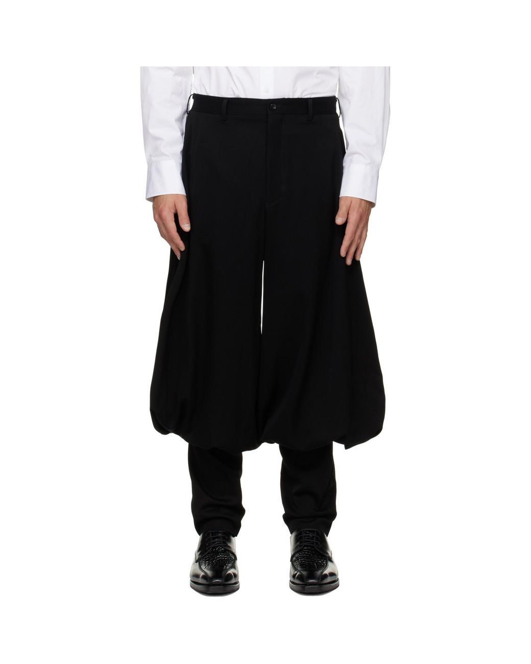 Comme des Garçons Black Trousers With Belt Loops for men