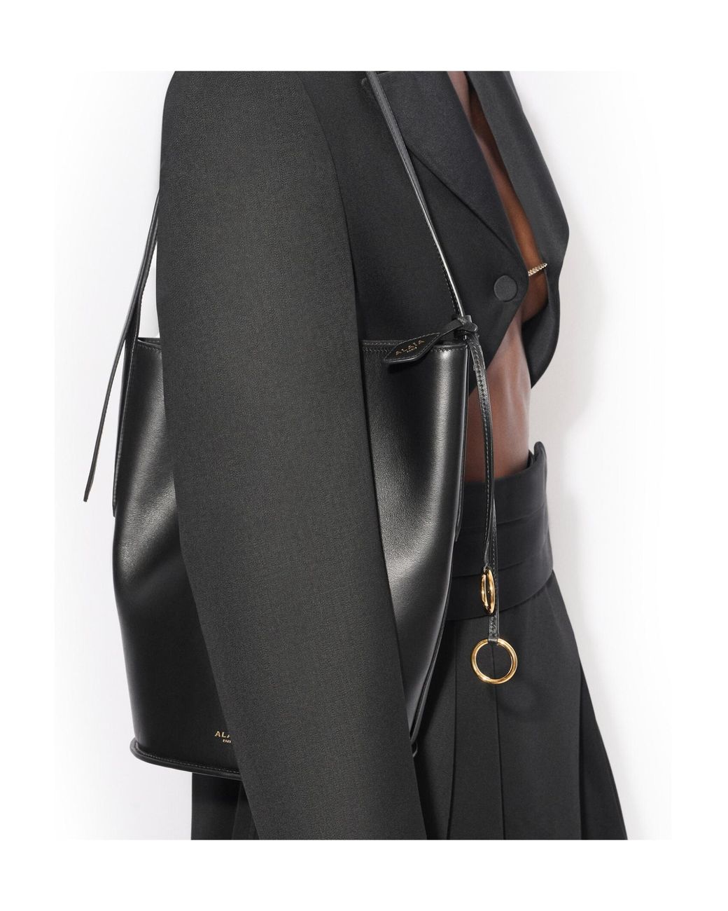 Alaïa Black Alaïa Hip Small Bucket Bag