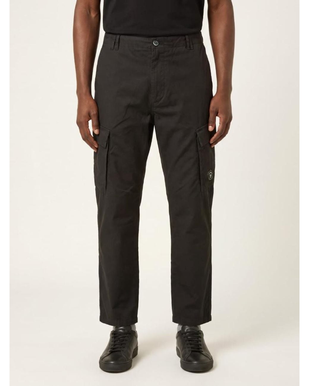 C P Company Gray Loose Cargo Pants for men