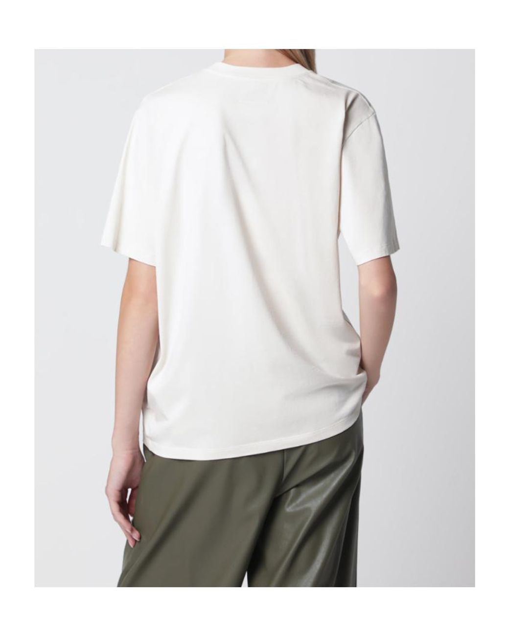 MM6 by Maison Margiela White Draped Logo T-Shirt
