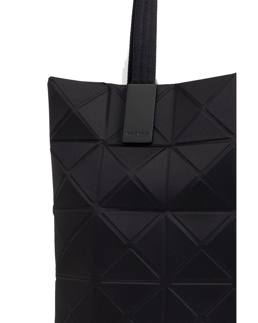 Issey Miyake Black Track Geometric-Pattern Tote Bag