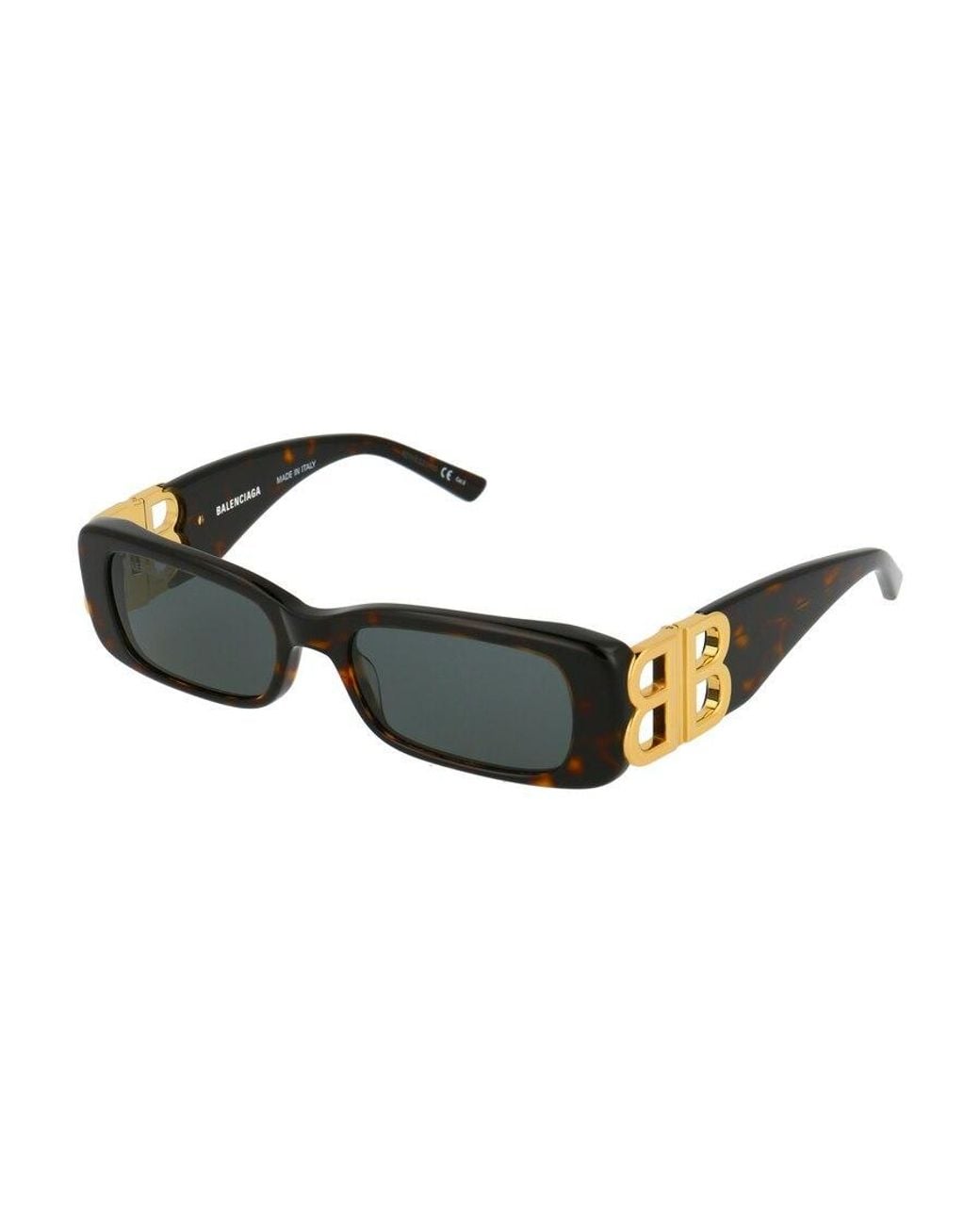 Balenciaga White Eyewear Dynasty Rectangular-Frame Sunglasses