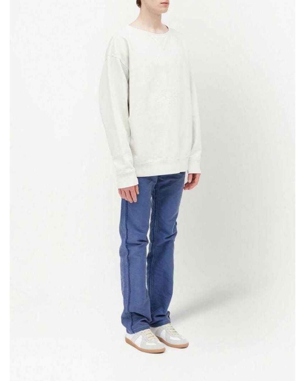 Maison Margiela White Numeric Logo Sweatshirt for men