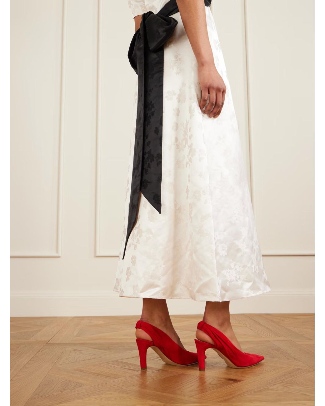 Gabriela Hearst Open-Toe High-Heeled Sandals in Red | Lyst UK
