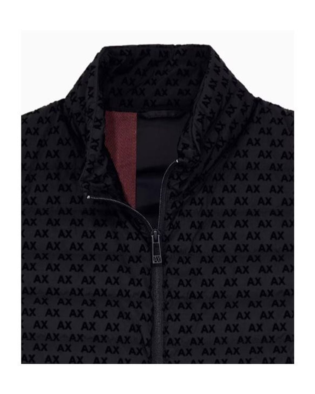 ARMANI EXCHANGE Blue All-Over Logo-Print Quilted Gilet for men
