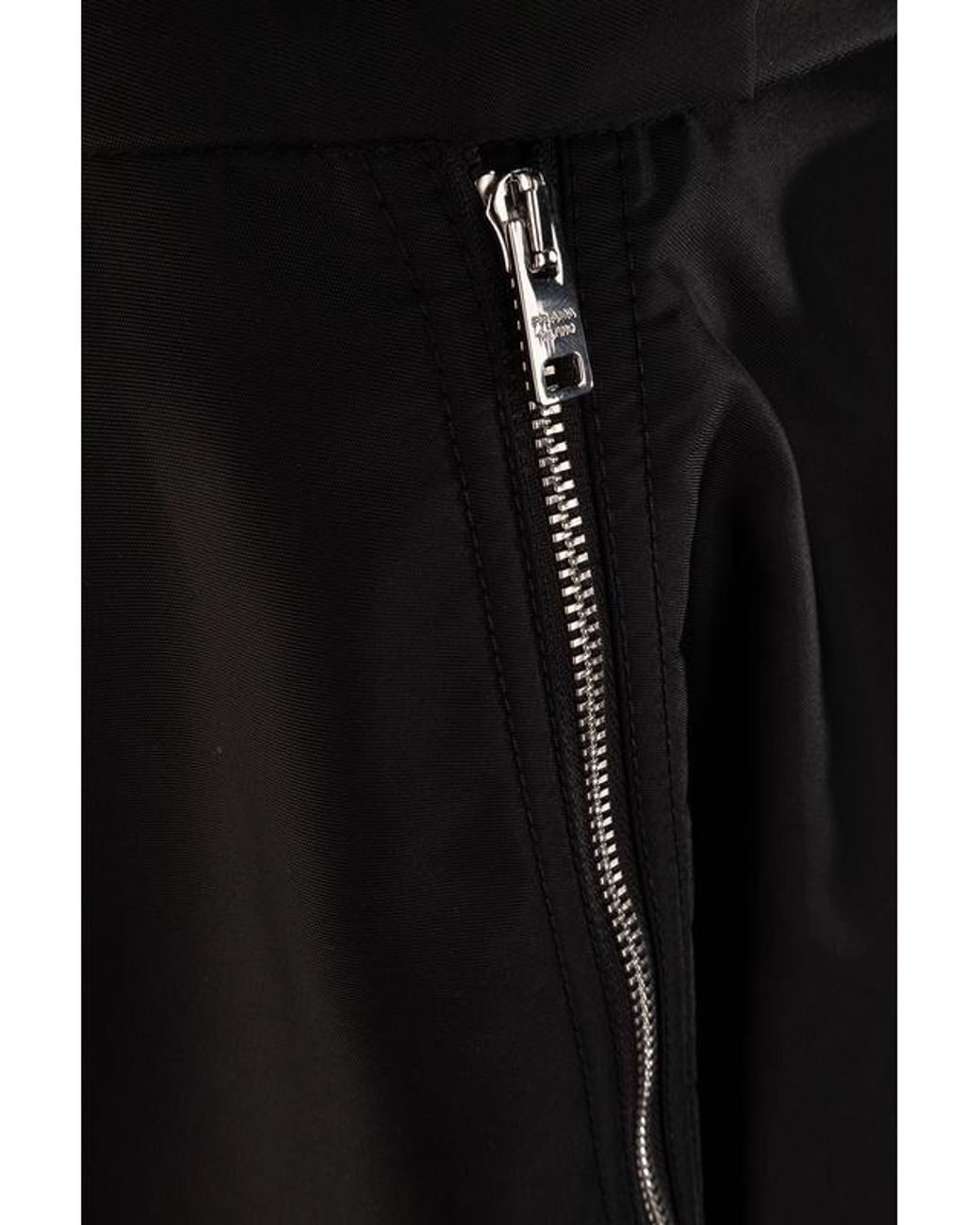 Prada Black Re-Nylon Flared Skirt