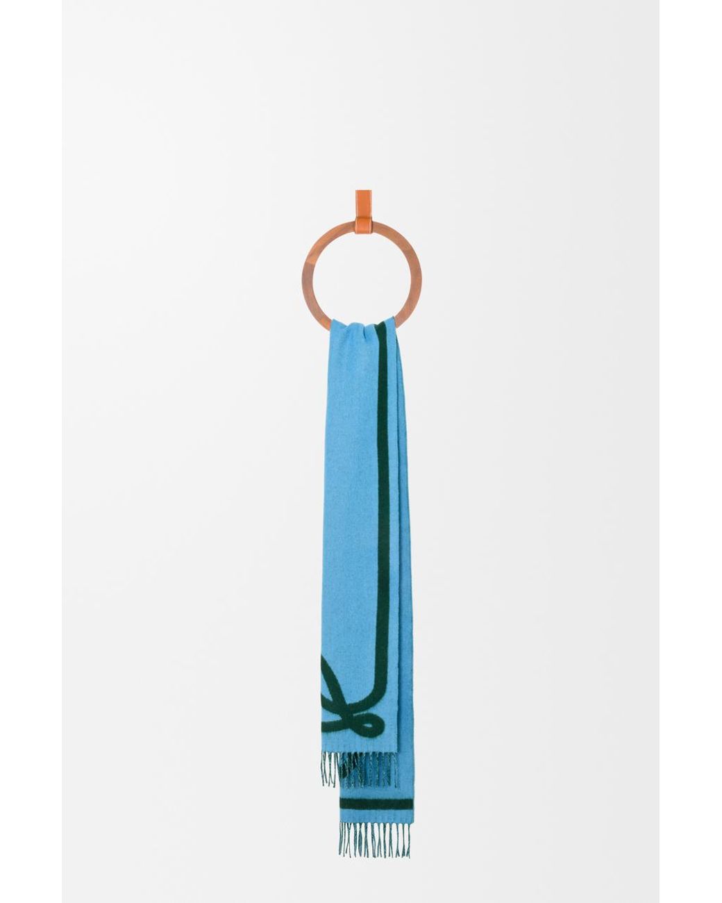 Loewe Blue Fringed-Hem Scarf for men