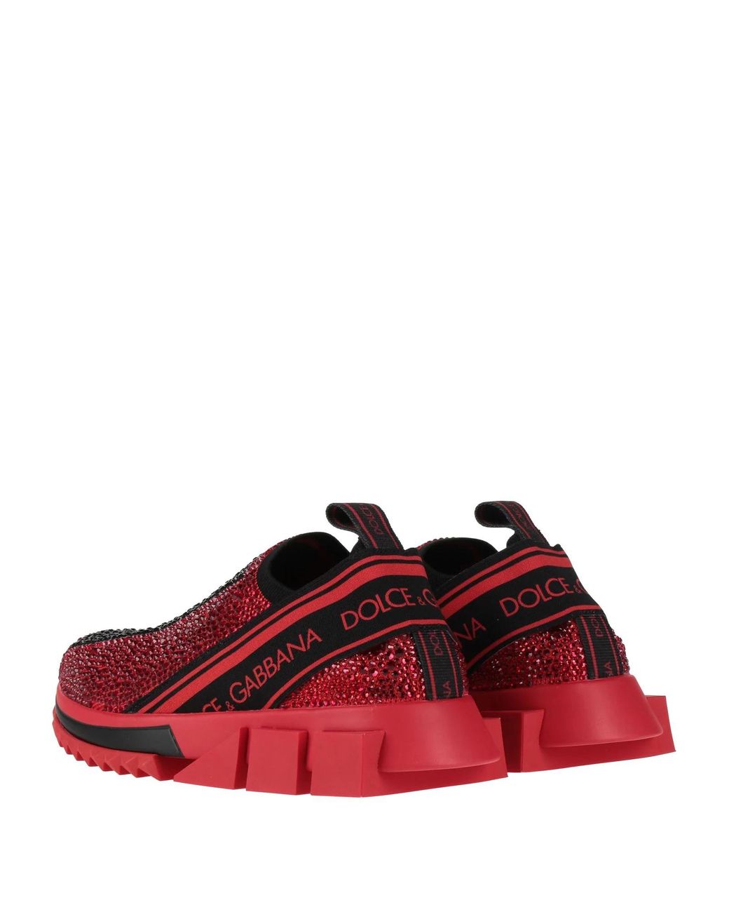 Dolce & Gabbana Red Two-Tone Sneakers
