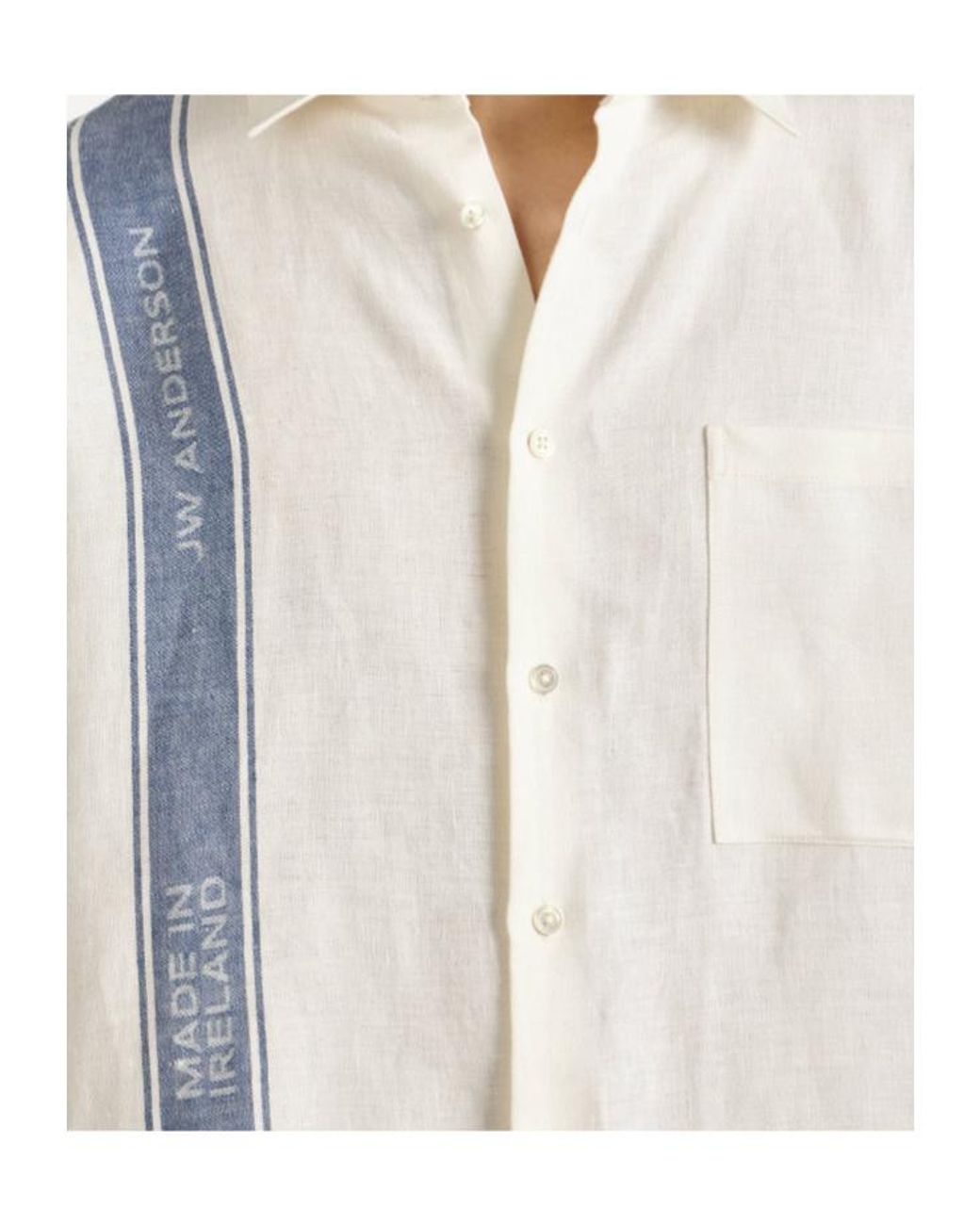 J.W. Anderson White Linen Shirt for men