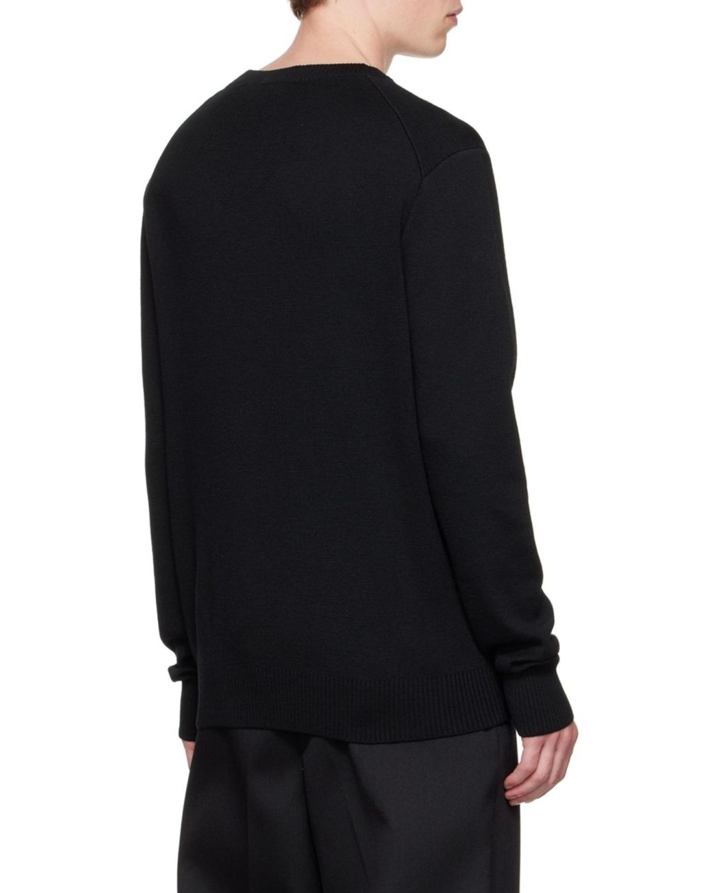 AMI Black Ami De Coeur Knitted Jumper for men