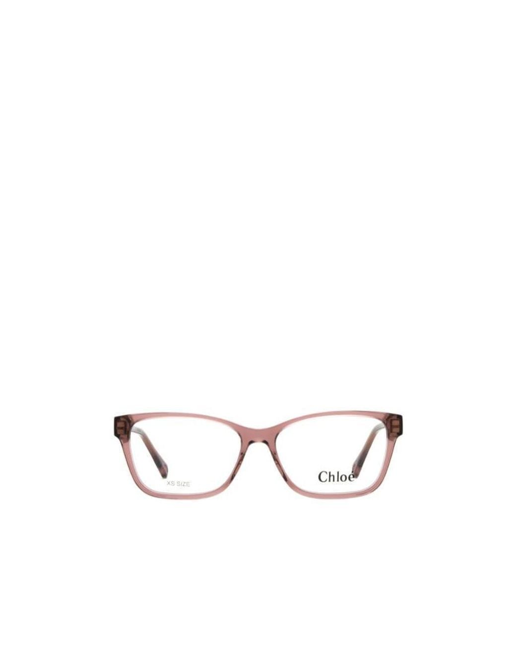 Chloé White Chloé Eyewear Rectangular Frame Glasses