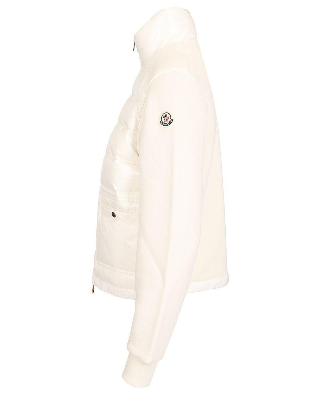 Moncler White Zip-Up Sweatshirt